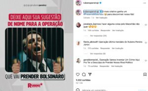 Rubens Pereira Júnior gera polêmica ao pedir sugestões de nome para operação contra Bolsonaro