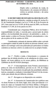 SSP confirma ‘Lei Seca’ no 1º turno da eleição no Maranhão