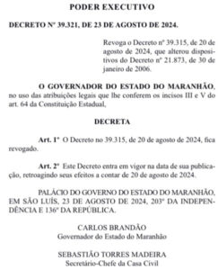 Brandão revoga decreto que poderia facilitar operação do PCC