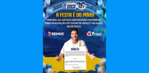 Justiça libera realização do show de Safadão no aniversário de 36 anos de Zé Doca