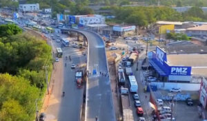 A dois dias da liberação do tráfego, veja como está o Elevado da Cidade em imagens aéreas