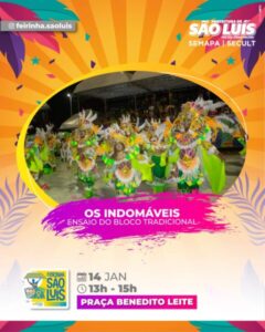 Feirinha São Luís deste domingo (14) será em ritmo de Carnaval