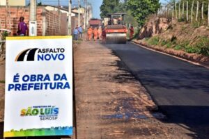 Braide acompanha asfaltamento na Zona Rural