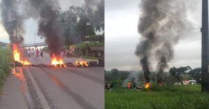 Protesto por questões agrárias interdita BR-135 em São Luís