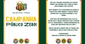 Torcidas organizadas do Sampaio lançam campanha Público Zero