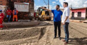 Fernando Braide e Thiagão Austríaco vistoriam obras na Cidade Operária
