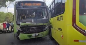Ônibus sem freio de SLZ atropela idosa e atinge outro coletivo