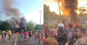 Manifestantes bloqueiam BR-135 por descaso da CAEMA