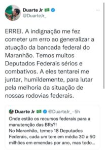 Duarte Júnior: “Errei”