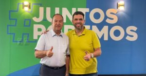 Fabio Macedo recebe Pastor Everaldo na sede do Podemos