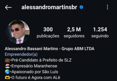 Justiça manda bloqueiar conta de Alessandro Martins no Instagram