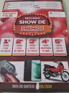 Mais uma vez você terá a chance de ganhar uma moto Honda OK com apenas R$15,00 no segundo Show de Prêmios de Tuntum