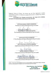 1ª MÃO! Posse de Inaldo Pereira como Prefeito de Paço do Lumiar acontece nesta segunda, 3, às 9h; documento