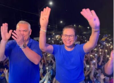 Em primeiro comício da Professora Leide uma multidão mostra sua força rumo à reeleição em Governador Archer