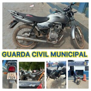 Em mais um bom trabalho da Guarda Civil Municipal moto suspeita de roubo é recuperada em Presidente Dutra