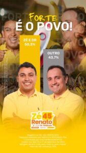 Zé Renato lidera pesquisa em Mirador com 50,3%, superando Domingas Cabral, que tem 43,7%