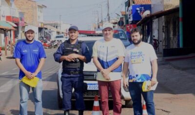 Prefeitura de São Domingos do Maranhão realiza campanha de orientação da mudança e melhoria do trânsito na cidade