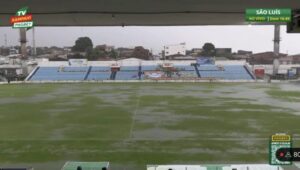 Após fortes chuvas e campo inundado, final entre Sampaio e MAC é adiada