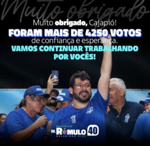 Cajapio: Dr Rômulo, é eleito com 50,56% dos votos
