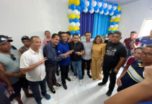 Prefeito César Castro recebe os deputados Josimar Maranhãozinho, pastor Gyl e Aluizio Santos para cerimônia de entrega de UBS em Cachoeira Grande