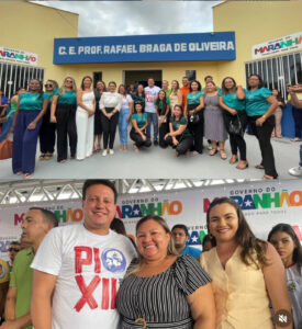 Com a presença do governador Carlos Brandão, do vice-governador Felipe Camarão e de Solange Almeida, prefeito Aurélio Sousa entrega Centro Educa Mais e Escola Digna em Pio XII