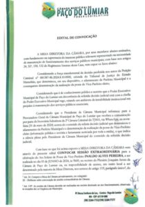 Inaldo Pereira será empossado pela Câmara de Vereadores como prefeito de Paço nesta segunda-feira às 9h