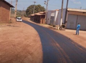 Teve início hoje (28) a imprimação asfáltica da estrada que liga o povoado Creoli a Tuntum