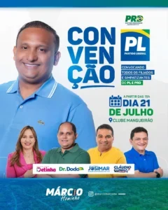PL realiza convenção para lançar a pré-candidatura de Marcio Hominho a prefeito de Bacuri.