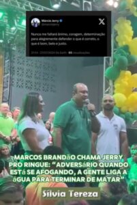 “Adversário quando está morrendo afogando a gente liga a água pra terminar de matar”, diz irmão de Brandão; Jerry reage