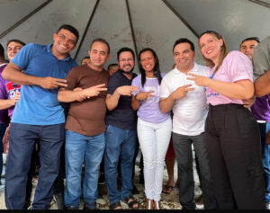 Deputado Aluízio Santos e prefeita Belezinha prestigiam lançamento da pré-candidatura de Carminha, em Água Doce do Maranhão