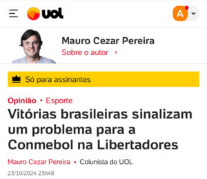 Flapress entra em desespero e tenta menosprezar possível final da Libertadores entre Atlético/MG e Botafogo
