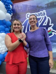 Pré-candidata a vice-prefeita de Coroatá, Tatiana Murad prestigia ato evangélico pelos 104 anos do município juntamente com pré-candidata a prefeita Aryanna Movelar