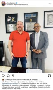 Othelino atua para o rejeitado prefeito Amílcar desistir e apoiar Léo Costa em Barreirinhas