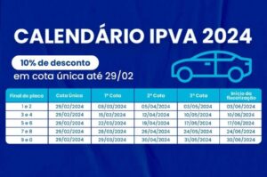 IPVA 2024 terá redução de 5% no Maranhão; Veja condições e prazos