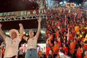 Comício de Rebeca Araújo reúne multidão em Marajá do Sena