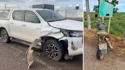 Caminhonete arrasta motociclista por mais de 40 metros no MA