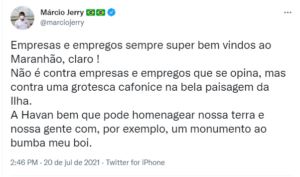 Márcio Jerry é ‘cancelado’ nas redes sociais