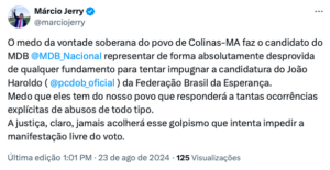 Jerry acusa rival de tentar impugnar candidatura de João Haroldo e fala em golpismo