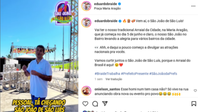 Braide iniciou montagem de arraial antes de concluído o processo de licitação