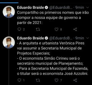 Nenhuma novidade nos primeiros nomes da equipe de Braide