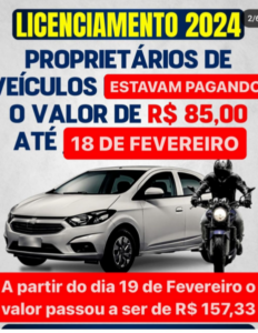 Taxa de licenciamento do Detran/MA aumenta de R$ 85 para R$ 157,33