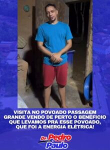 O Prefeito de Presidente Juscelino, Dr. Pedro Paulo Lemos , anda desacreditado por onde passa