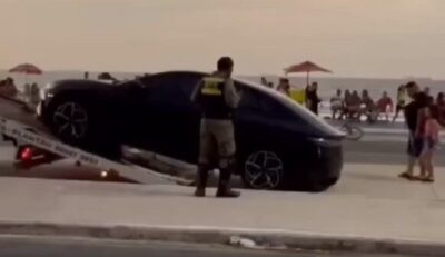 Carro rebocado por estacionar ilegalmente na litorânea é do deputado Nagib