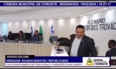 ASSISTA! Vereador ‘azara’ as nádegas do colega que estava na tribuna durante sessão no interior do Maranhão