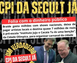 PSOL pede instauração de CPI para apurar contrato de R$ 6,9 milhões do carnaval da gestão Braide