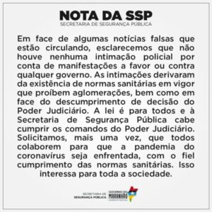SSP usa Código Penal contra manifestantes anti-Flávio Dino