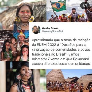 Tema do ENEM 2022 gera críticas de professor maranhense ao presidente Jair Bolsonaro