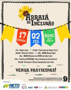 Neto Evangelista promove “Arraiá da Inclusão” neste domingo, 2…