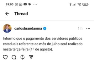 Braide antecipa pagamento com reajuste inédito retroativo a maio; Brandão só paga em 1º de agosto