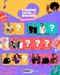 Governo do Maranhão divulga prévia da programação de carnaval e ainda vai anunciar seis atrações